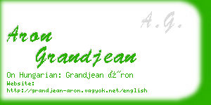 aron grandjean business card